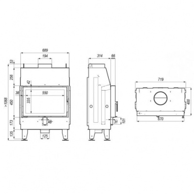 Топка Defro Home Impuls SM, 8кВт, 670/450мм Топка Defro Home Impuls SM, 8кВт, 670/450мм