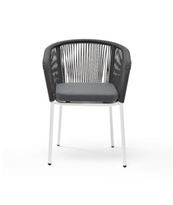Стул из роупа 4SIS Марсель Цвет: белый шагрень, серый