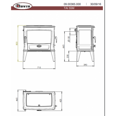 Печь-камин Dovre TAI55M