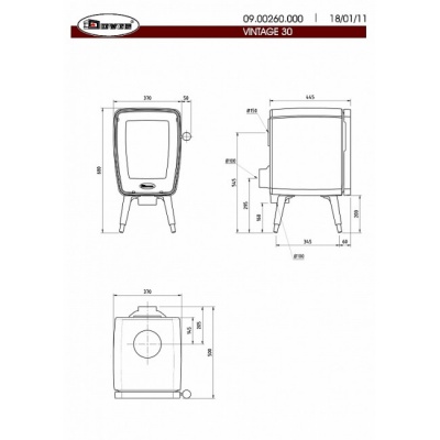 Печь-камин Dovre Vintage 35/E8
