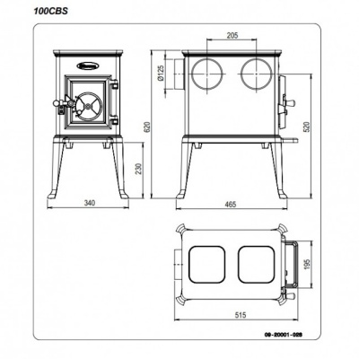 Печь-камин Dovre 100CBS
