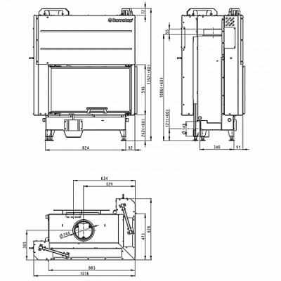 Каминная топка Romotop HEAT R/L 2G L 81.51.40.01 Каминная топка Romotop HEAT R/L 2G L 81.51.40.01