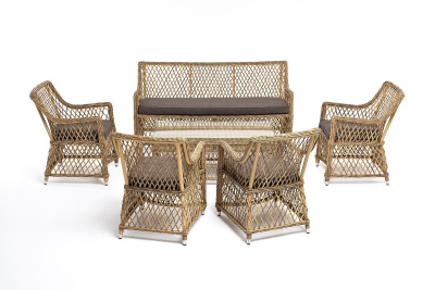 Лаунж-зона 4SIS Асти на 6 персон Цвет: соломенный