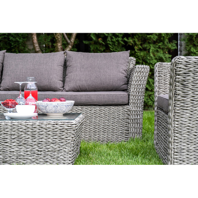 Комплект садовой мебели 4SIS Капучино (гиацинт) Цвет: графит