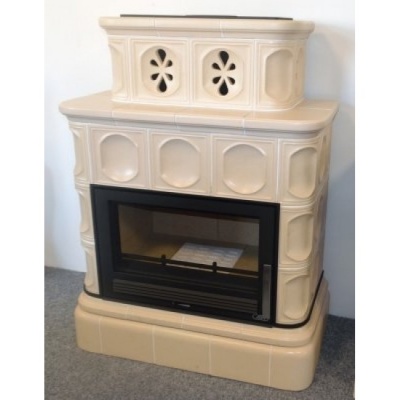 Печь-камин ABX KARELIE, с кафельным цоколем (песчаный) Печь-камин ABX KARELIE, с кафельным цоколем (песчаный)