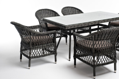 Обеденная группа 4SIS Амароне на 6 персоны Цвет: графит Обеденная группа 4SIS Амароне на 6 персоны Цвет: графит