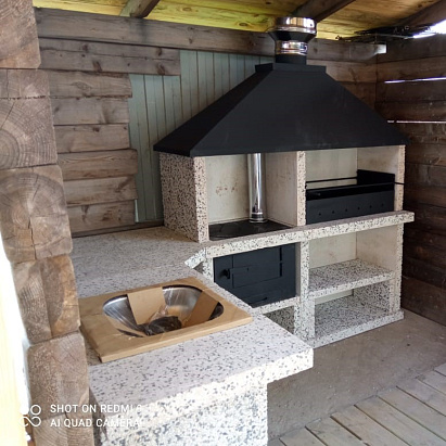 Угловая кухня барбекю