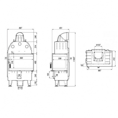 Топка Defro Home Intra SM Mini угловая, 10кВт, 667/465/412мм Топка Defro Home Intra SM Mini угловая, 10кВт, 667/465/412мм