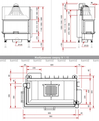 Каминная топка Schmid Ekko L/R 8451 h Каминная топка Schmid Ekko L/R 8451 h