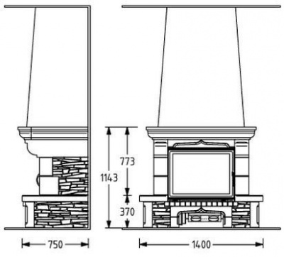 Каминная облицовка Supra Fleurac 2