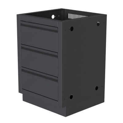 Тумба с двумя выдвижными ящиками и фальш-панелью 850 Черный Тумба с двумя выдвижными ящиками и фальш-панелью 850 Черный