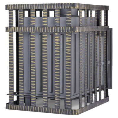 Печь для бани чугунная Гефест Гроза в сетке 24 (М)
