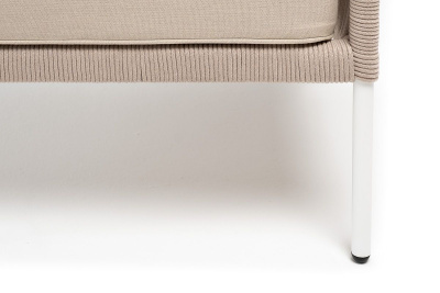 Кресло 4SIS Канны из роупа Цвет: белый, бежевый Кресло 4SIS Канны из роупа Цвет: белый, бежевый