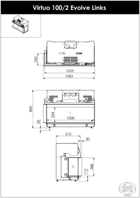Электрокамин DRU Virtuo 100/2 Evolve L Электрокамин DRU Virtuo 100/2 Evolve L