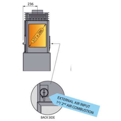 Отопительная печь Liseo Castiron LCI 9 GFR Stove, стекло справа Отопительная печь Liseo Castiron LCI 9 GFR Stove, стекло справа