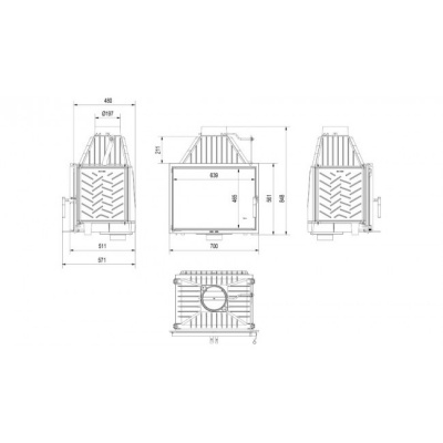 Каминная топка Kratki Zosia 12 Каминная топка Kratki Zosia 12