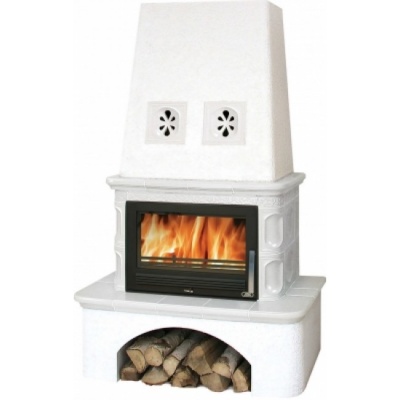 Печь-камин ABX LAPONIE, с теплообменником (перламутр) Печь-камин ABX LAPONIE, с теплообменником (перламутр)