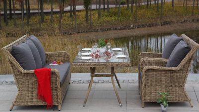 Обеденная группа 4SIS Гляссе Цвет: соломенный