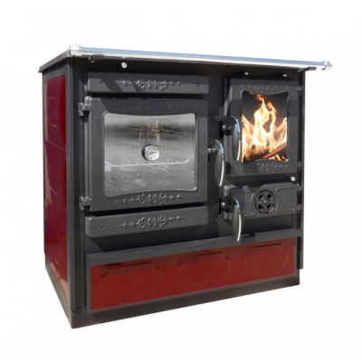 Отопительно варочная Печь-плита Guca GULIVER BORDO левая (Гуча, гуливер, красная)