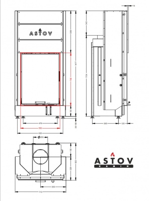 Каминная топка АСТОВ ПС 5574 Каминная топка АСТОВ ПС 5574