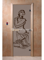 Дверь для саун DoorWood "Искушение черный жемчуг матовая"