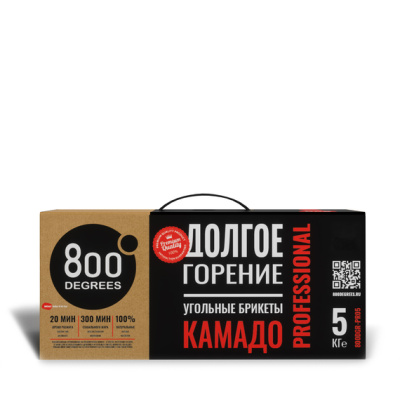 Угольные брикеты Kamado 800 Degrees Kamado Pini-Kay, коробка 5 кг