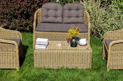 Диван 4SIS Равенна двухместный Цвет: соломенный Диван 4SIS Равенна двухместный Цвет: соломенный