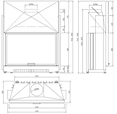 Каминная топка Schmid Lina 12580 h Каминная топка Schmid Lina 12580 h
