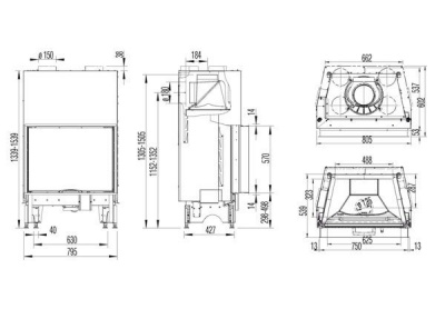 Каминная топка Austroflamm 75x57 S