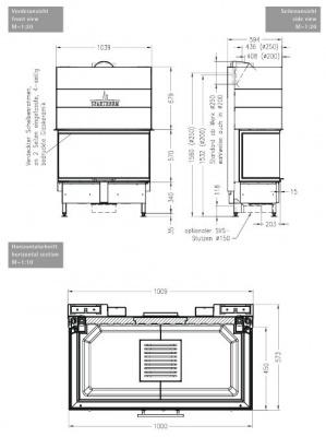 Каминная топка Spartherm Arte 3RL 100h 4S
