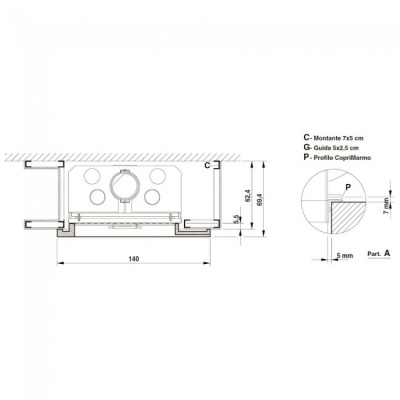 Каминная облицовка Palazzetti Dover, под Mbl 16:9 front Каминная облицовка Palazzetti Dover, под Mbl 16:9 front