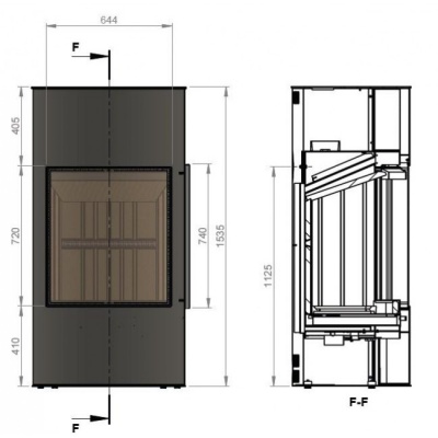 Печь-камин Ember Gordana 480L + Печь-камин Ember Gordana 480L +