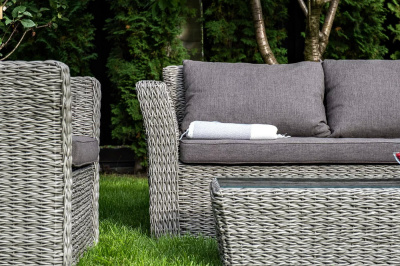 Диван 4SIS Капучино двухместный (гиацинт) Цвет: графит