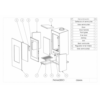 Печь-камин Panadero Osaka Печь-камин Panadero Osaka