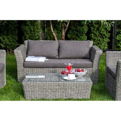 Комплект садовой мебели 4SIS Капучино Сингл (гиацинт) Цвет: графит Комплект садовой мебели 4SIS Капучино Сингл (гиацинт) Цвет: графит