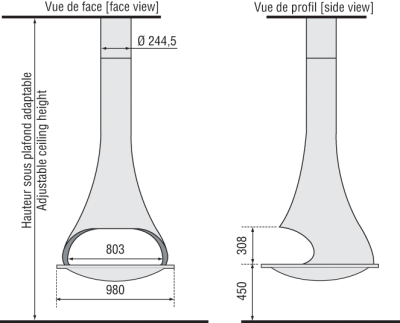 Центральный камин Bordelet Tatiana 997 Центральный камин Bordelet Tatiana 997