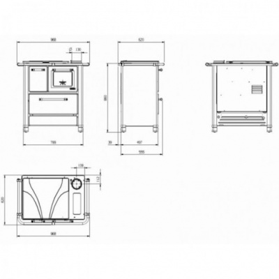 Варочная печь Tim Sistem Alma Mons L чёрная