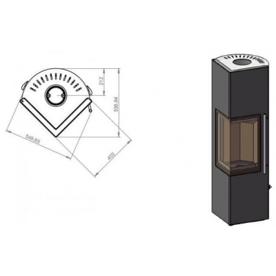 Печь-камин Ember Stevan 700XL Печь-камин Ember Stevan 700XL