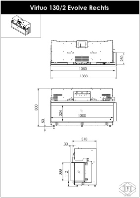 Электрокамин DRU Virtuo 130/2 Evolve R Электрокамин DRU Virtuo 130/2 Evolve R