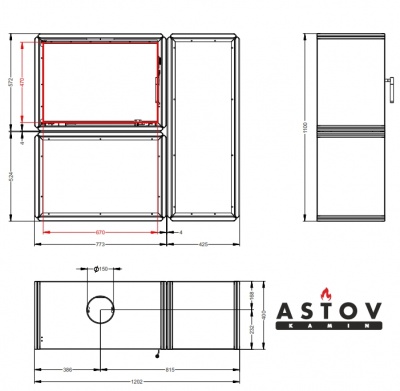 ПЕЧЬ-КАМИН АСТОВ ЛЕГГО ПК 7454 с нижним дровником ПЕЧЬ-КАМИН АСТОВ ЛЕГГО ПК 7454 с нижним дровником