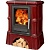 Печь-камин ABX BAVARIA K, с кафельным цоколем (бордо)