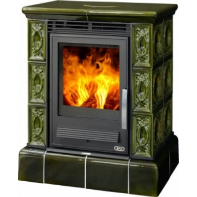 Печь-камин ABX HELVETIA EXclusive, кафельный цоколь - вставка Orion (зеленый) Печь-камин ABX HELVETIA EXclusive, кафельный цоколь - вставка Orion (зеленый)