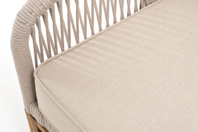 Диван 4SIS Канны 2-местный из роупа; основание дуб, роуп бежевый, ткань бежевая 052 Диван 4SIS Канны 2-местный из роупа; основание дуб, роуп бежевый, ткань бежевая 052