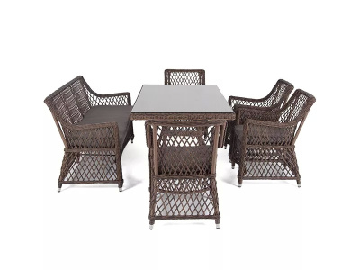 Обеденная группа 4SIS Катания на 6 персон Цвет: коричневый