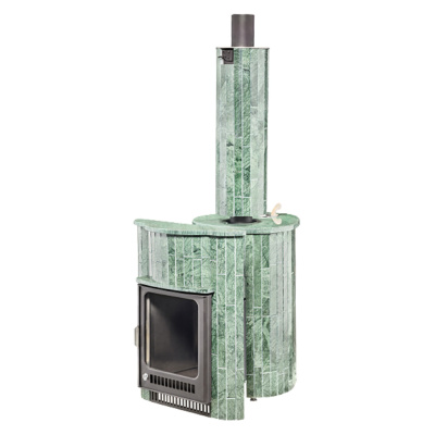 Дровяная печь Ферингер Малютка ПФ в облицовке "Верде Гватемала" наборный, до 18 м³ Дровяная печь Ферингер Малютка ПФ в облицовке "Верде Гватемала" наборный, до 18 м³