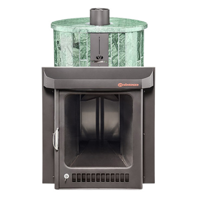 Дровяная печь Ферингер Оптима ПФ в облицовке "Верде Гватемала" наборный, до 28 м³ Дровяная печь Ферингер Оптима ПФ в облицовке "Верде Гватемала" наборный, до 28 м³