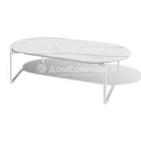 Обеденный стол 4SIS Диего 120х60, каркас белый муар, цвет молочный