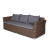 Диван 4SIS Капучино трехместный Цвет: коричневый