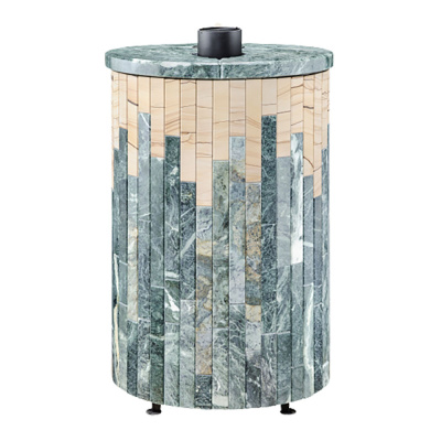 Дровяная печь Ферингер Уют-18 ПФ в облицовке Змеевик+"Окаменевшее дерево", до 18 м³ Дровяная печь Ферингер Уют-18 ПФ в облицовке Змеевик+"Окаменевшее дерево", до 18 м³