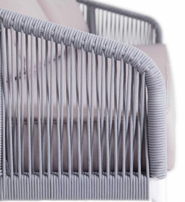 Диван 4SIS Канны трехместный из роупа Цвет: светло-серый